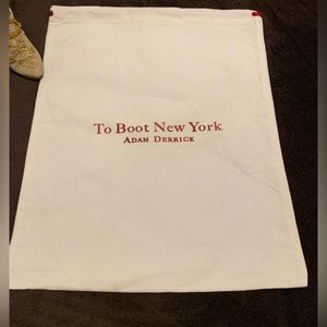 ADAM DERRICK To Boot New York Smaller tan drawstring dust bag VVGUC